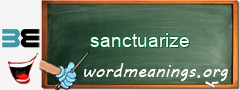 WordMeaning blackboard for sanctuarize